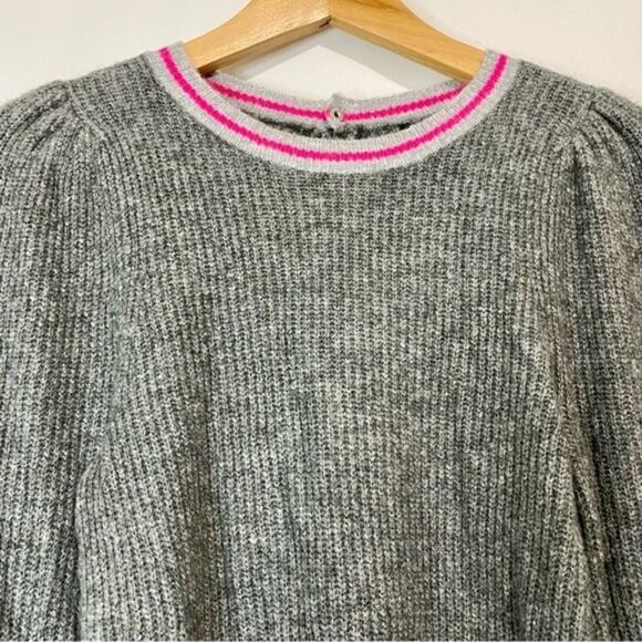 Halogen Women’s Knit Long Sleeve Crew Neck Sweater Grey Dark Heather Size XS NWT - Picture 2 of 9